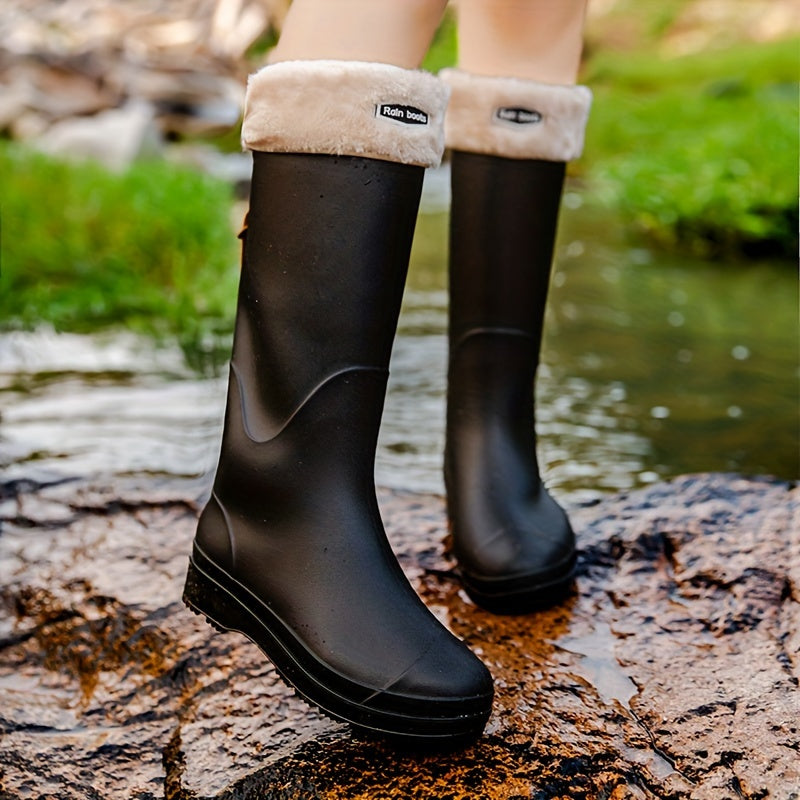 Warm Rain Shoes Camping Rain Boots Outdoor Waterproof Water Shoes