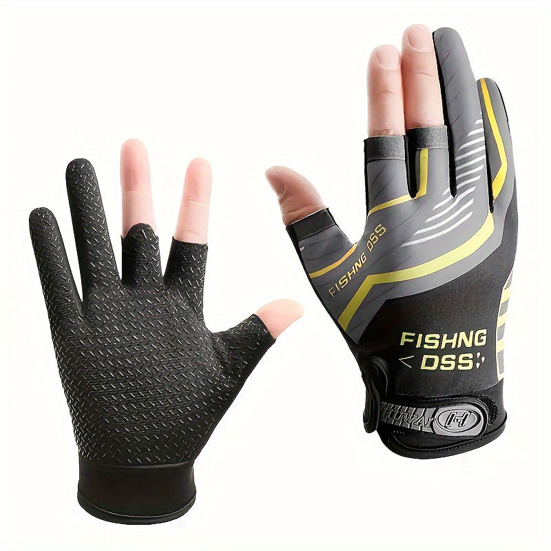Ice Silk Fishing Gloves Anti Slip Men Women Breathable
