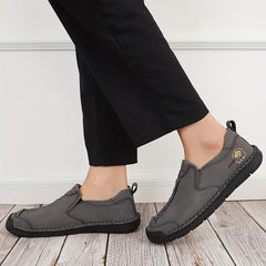 Vintage Style Loafer Shoes Stitch Detail Slip On Men's Shoes