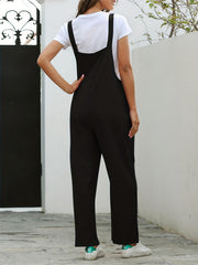 Solid Sleeveless Jumpsuit Wide Leg Cami Jumpsuit Women's Clothing