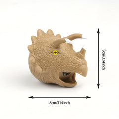 4 Pcs Dino Head Squeeze Ball TPR Rubber Toy Christmas Gift