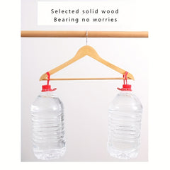 Non-Slip Wooden Clothes Hangers - Solid Wood Hangers for Closet