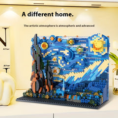 3D Starry Night Building Blocks Set - DIY Home Decor Art Puzzles
