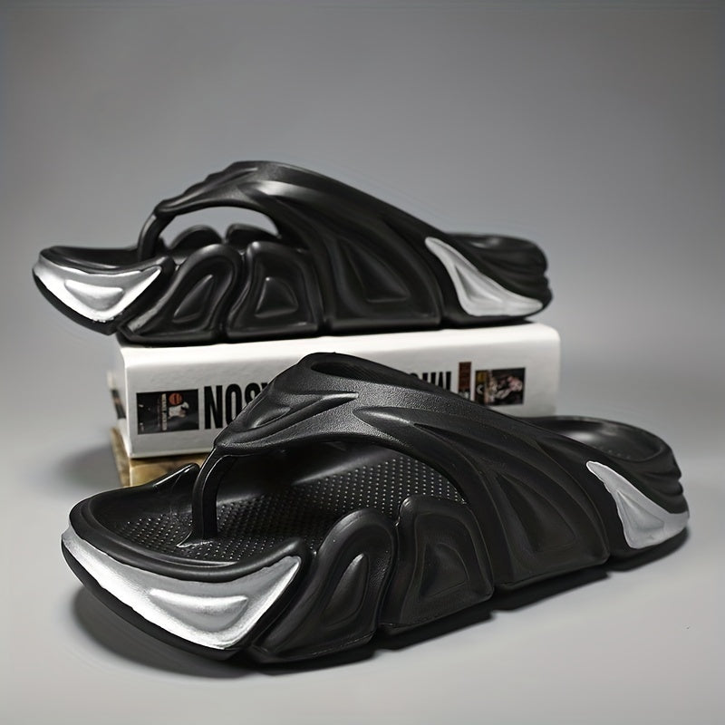 Men's Non Slip Platform Flip Flops Quick Drying Thong Sandals