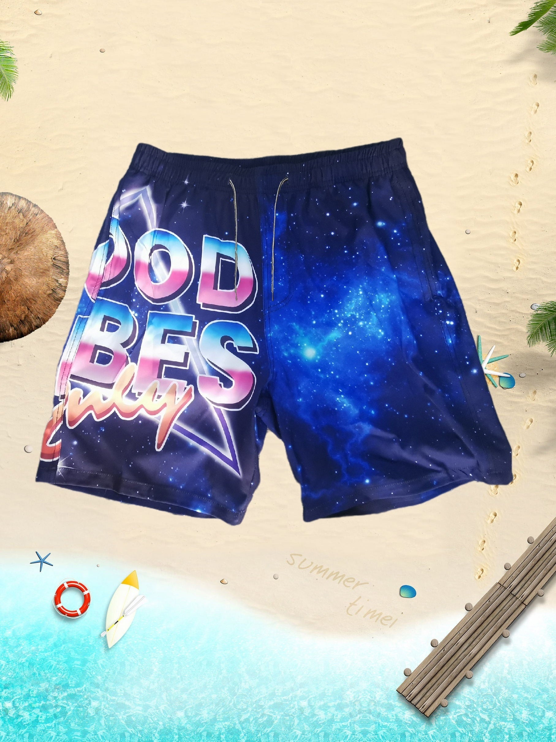 Men's Quick Dry Hawaiian Board Shorts With Pockets
