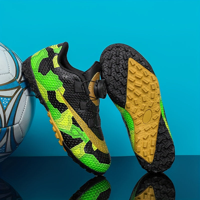 Boy's Turf Football Boots Rotating Buckle Outdoor TF Soccer Cleats