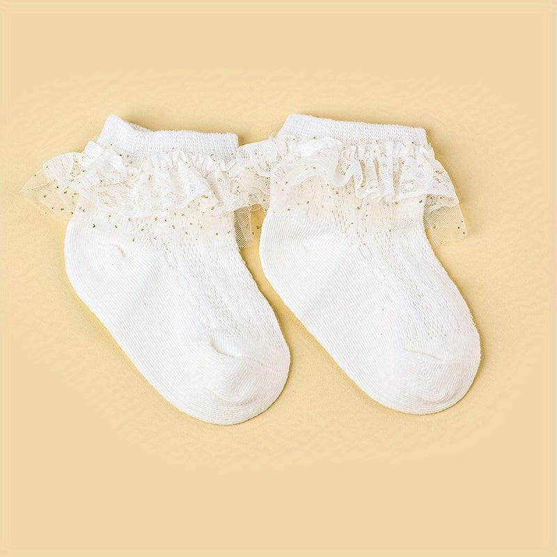 1pair Summer Mesh Baby Princess Socks Baby Socks Lace Socks Infant Toddler