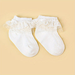1pair Summer Mesh Baby Princess Socks Baby Socks Lace Socks Infant Toddler