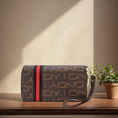 Vintage Style Women's Double Zipper Long Wallet with Detachable Wrist Strap