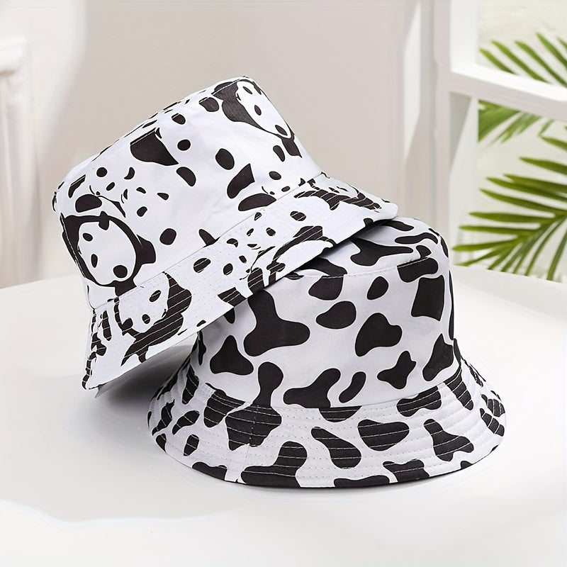 Cow Panda Bucket Hat for Summer Travel
