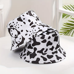 Cow Panda Bucket Hat for Summer Travel