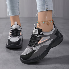 Women's Block Knit Athletic Sneakers Lightweight Mesh Shoes