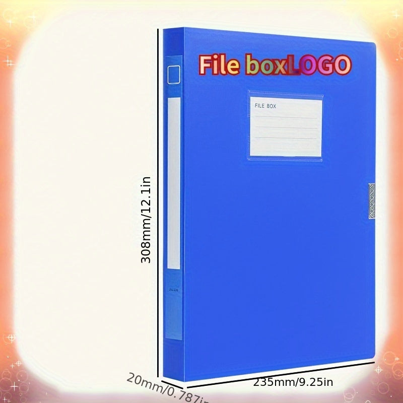 A4 Plastic Folding File Box Large Capacity File Storage Box