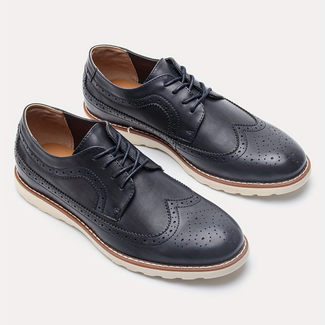 Men's Brogue Derby Shoes Non Slip Dress Shoes For Wedding Business