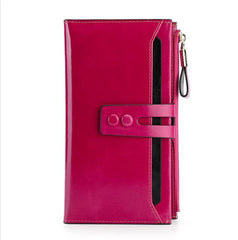 RFID Long Leather Wallet Soft Women's Clutch