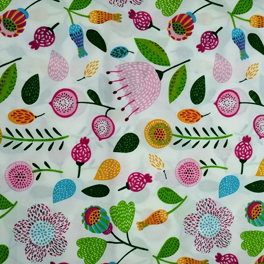 4pcs Multicolor Patchwork Fabric Cotton Quilting Material Floral Handcraf