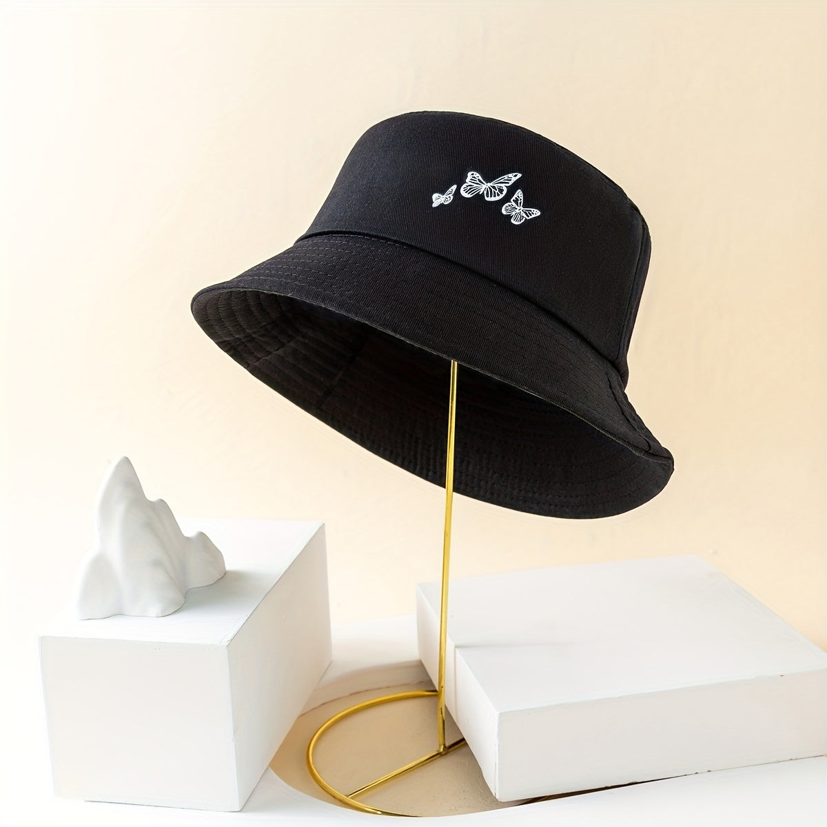 Men's Butterfly Print Bucket Hat Sun Hat for Outings