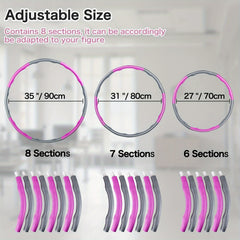 Detachable 8 Section Fitness Hoop Pilates Training Hoop
