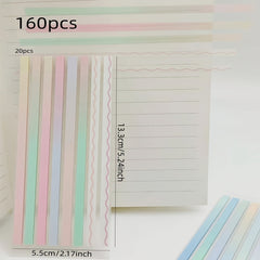 160pcs Transparent Highlighter Tape Sticky Tabs For Annotating Books