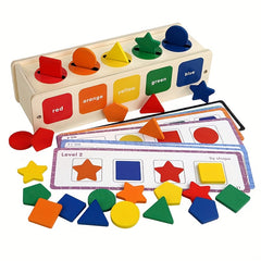 Shape Matching Coin Box Puzzle with Blocks