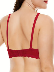 Floral Lace Underwire Push Up Padded Bra