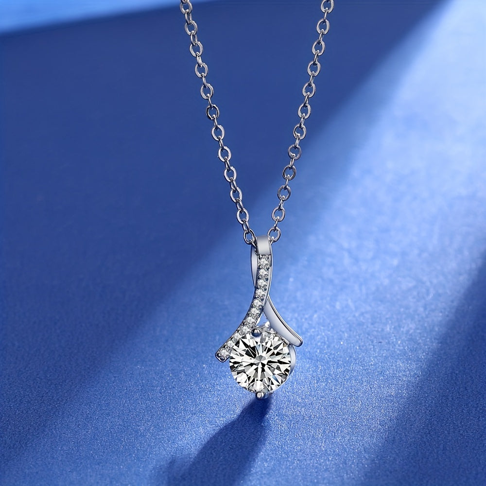 Teardrop Shape Necklace & Card Gift For Granddaughter Birthday