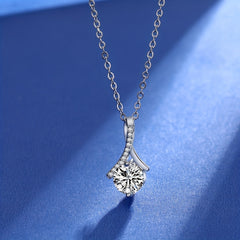 Teardrop Shape Necklace & Card Gift For Granddaughter Birthday