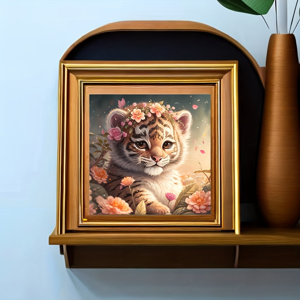 Flower Lion DIY 5D Diamond Painting Set