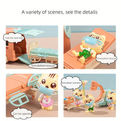 Kids Pet Medical Playset Doctor Toy Ambulance Hospital DIY