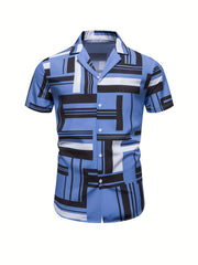 Men's Casual Lapel Short Sleeve Summer Shirt