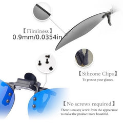Polarized Night Vision Clip on Lens Driving Sunglasses