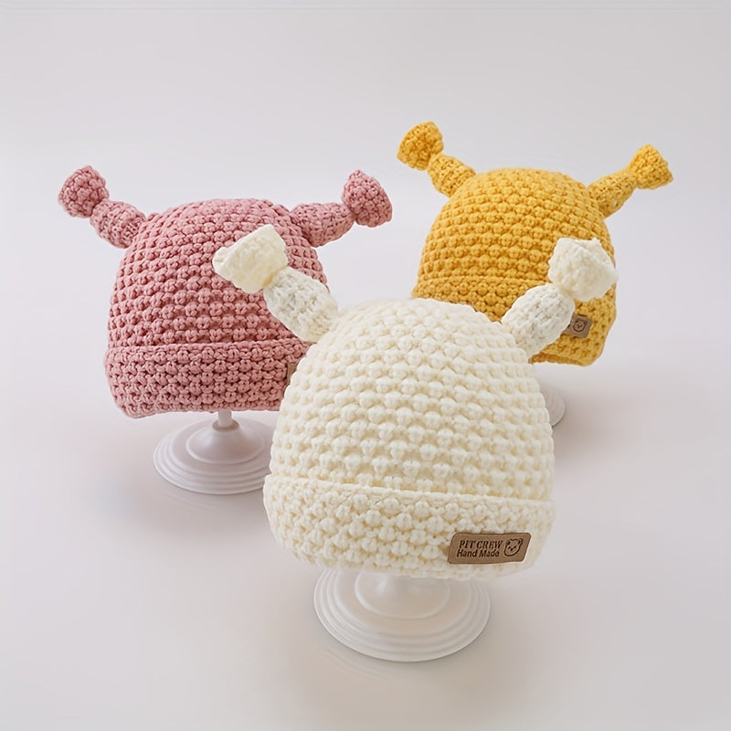 Baby Knitted Hat for Autumn and Winter Birthday Gift