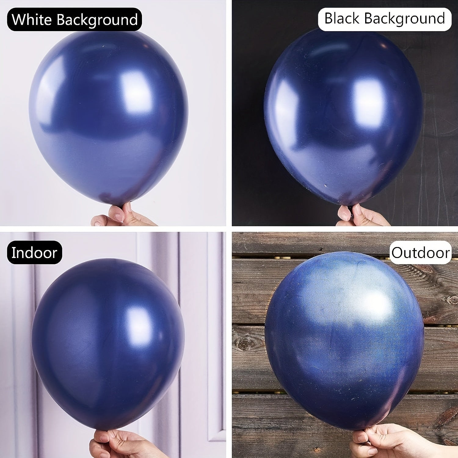 85pcs Pearl Navy Balloons in Various Sizes for Birthday Decoration