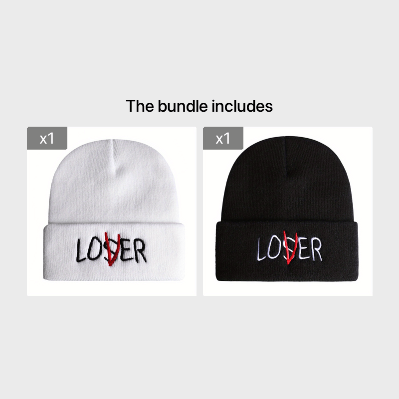 Embroidery Knitted Beanie Hat for Men & Women