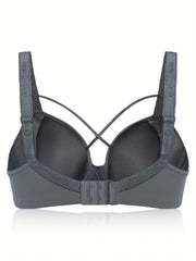 Solid Molded Cup Push Up Comfort Bra