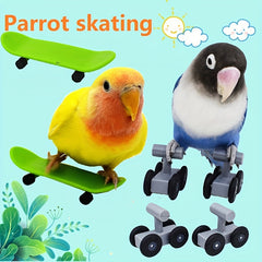 Interactive Parrot Skateboard Toy for Exercise and Training