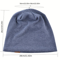 Solid Spring Beanies Hat Unisex Casual Knitted Outdoor Soft Fordable Bonnet Wint