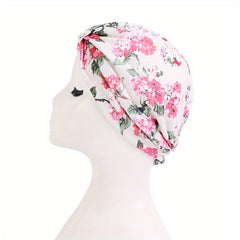 Bowknot Boho Turban Cap Head Wrap Head Scarf Elastic Beanie Chemo