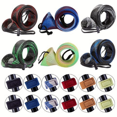 6pcs Fishing Rod Sleeve Cover With Rod Ties Straps 67in Fishing Pole Mesh Cover
