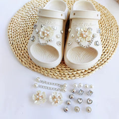 18pcs Rhinestone Flower Shoe Buckle Set for Party Favor