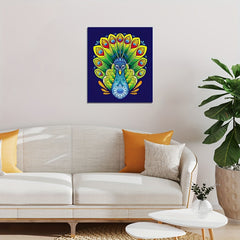 Wooden Peacock Pattern Puzzle Decorative Wall Hanging Toy
