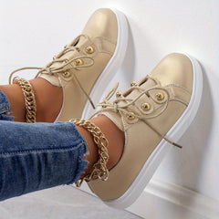 Round Toe Lace Up Platform Shoes Women's Footwear