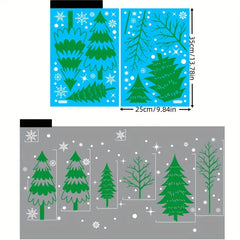 Christmas Window Clings Santa Reindeer Snowman Snowflakes Stickers
