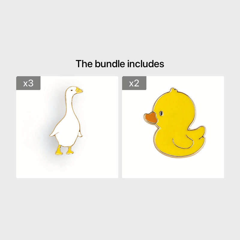 Duck Goose Brooch Pin Gift for Clothing and Bags Adorable Accessories