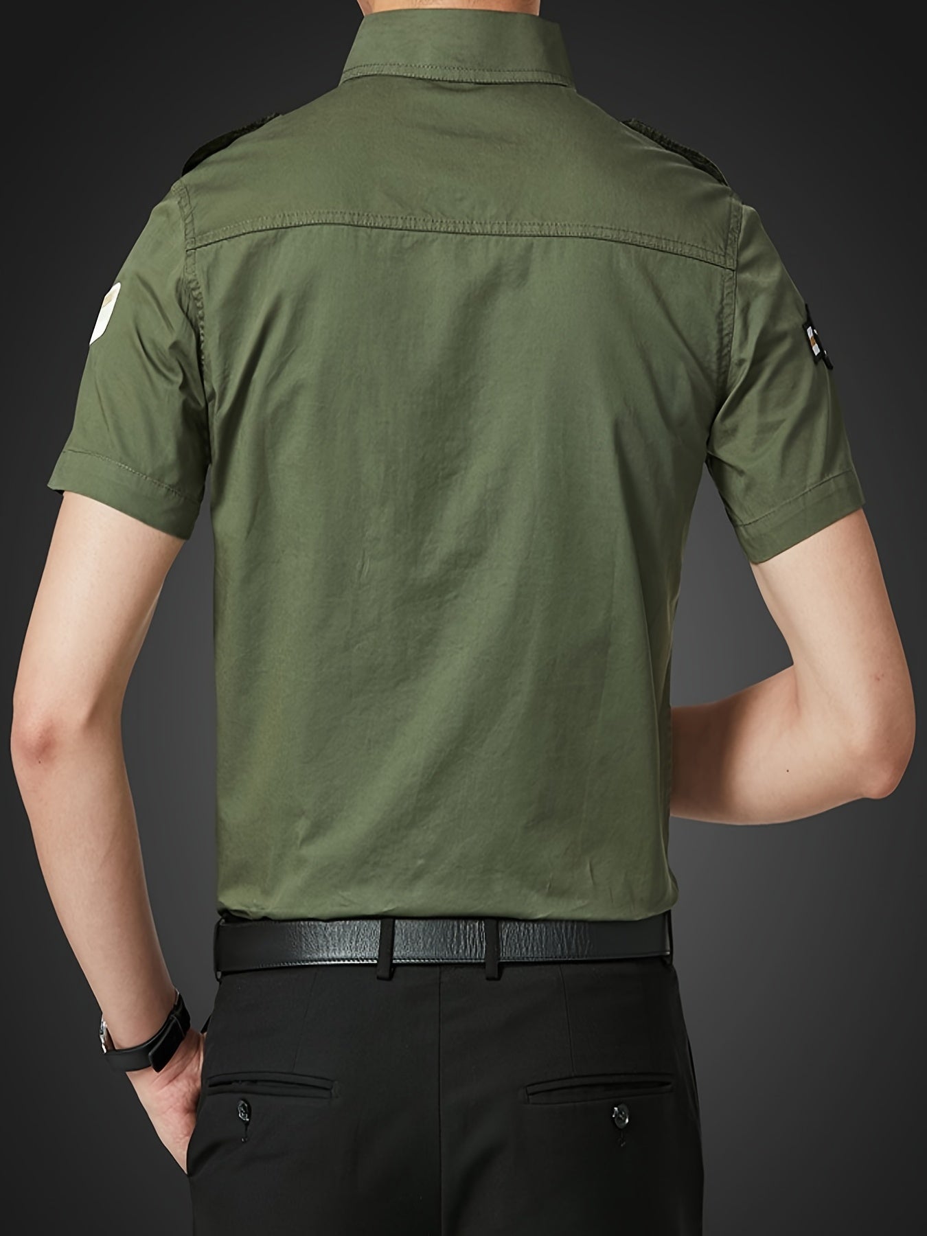 Men's Cotton Slim Fit Short Sleeve Shirt