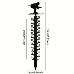 Metal Snowmobile Snow Gauge Garden Stake Christmas Decor