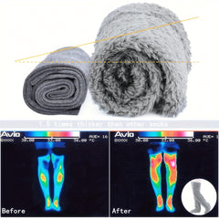 Solid Fuzzy Thigh High Socks Warm Over The Knee Socks Women's Stockings