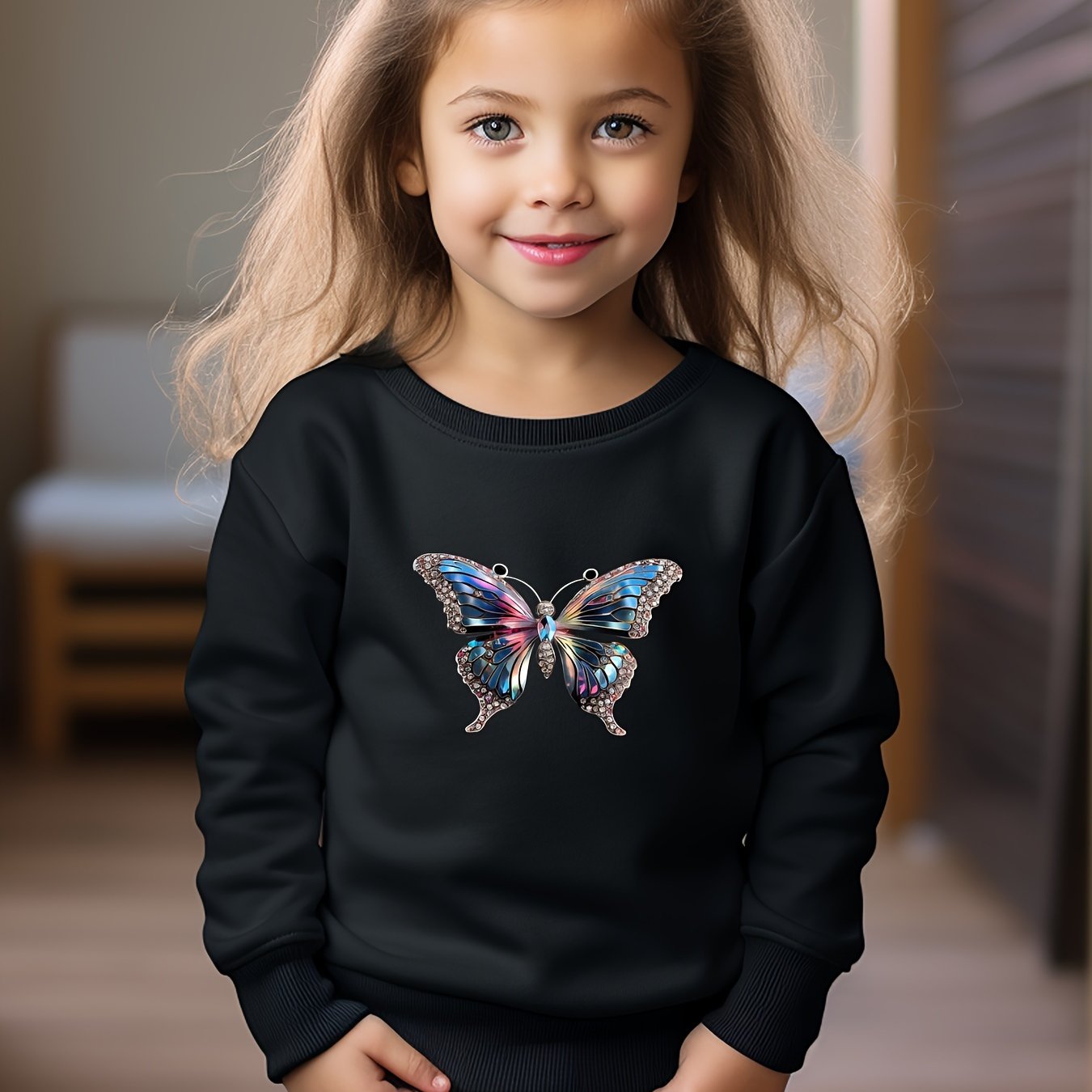 OERYUI Butterfly Graphic Sweatshirt Kids Clothes Gift Christmas