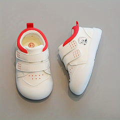 Baby Girl's Animal & Polka Dots Print Shoes With Hood Loop