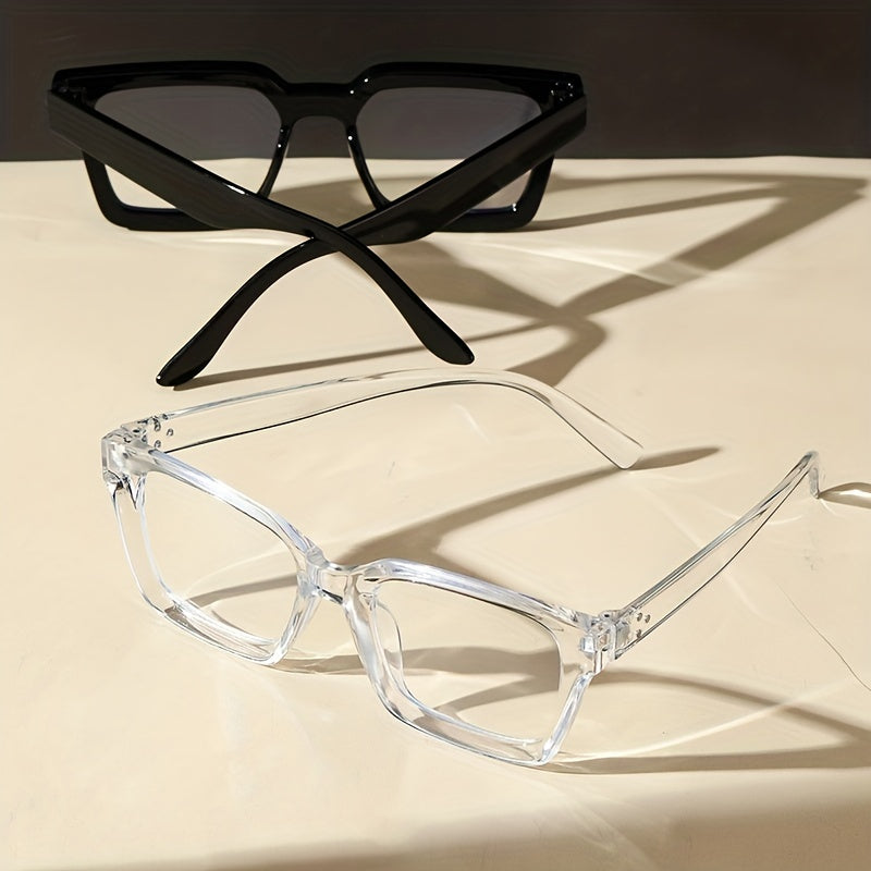 Clear Lens Glasses Square Decorative Props Glasses